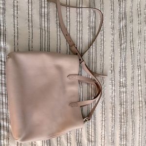 Madewell small transport tote, light pink